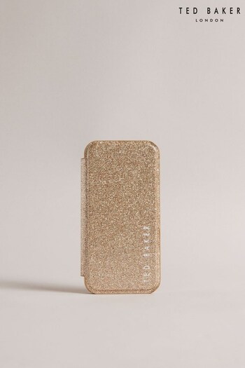 Ted Baker Gold Cambrey Glitter Iphone 14 Pro Mirror Case (647964) | £40