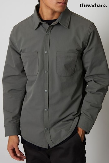 Threadbare Grey Luxe Jersey Lined Long Sleeve Overshirt (648289) | £38