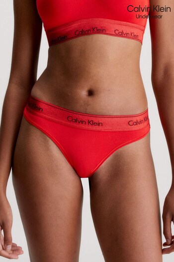 Calvin Klein Red Modern Cotton Holiday Thong (648716) | £20