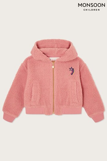 Monsoon Pink Teddy Cosmic Fleece Jacket (648917) | £48 - £52