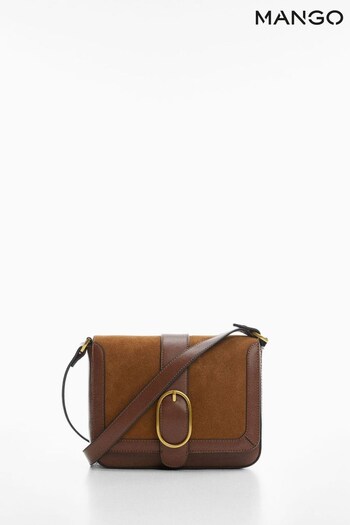 Mango Buckle Leather Brown Bag (649149) | £50