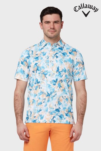 Callaway Apparel Blue Golf X Ray Floral Print Polo Shirt (649822) | £45