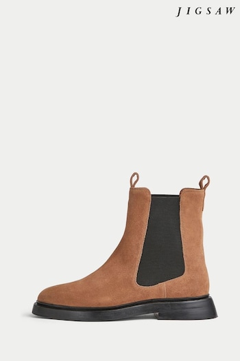 Jigsaw Nuburg Suede Brown Ankle Boots (650031) | £175