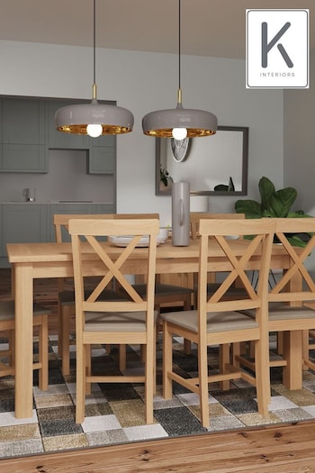 K Interiors Oak Lana 1.6m Extending Table (650131) | £595