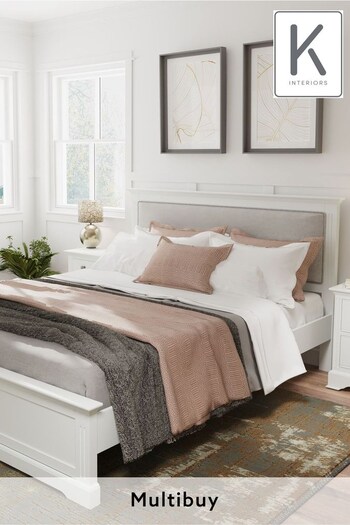 K Interiors White Callon Bed (650168) | £500 - £645