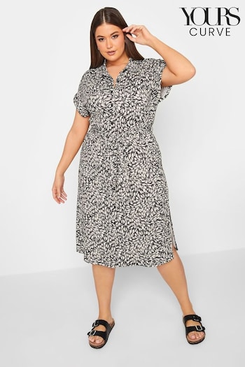 Yours Curve Black Split Hem Shirt Dress (650288) | £33