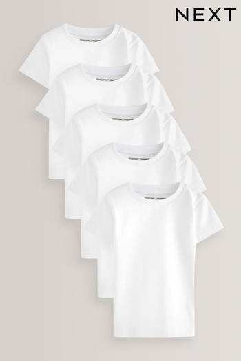 White 5 Pack Short Sleeve T-Shirts The (3mths-7yrs) (650365) | £15 - £19