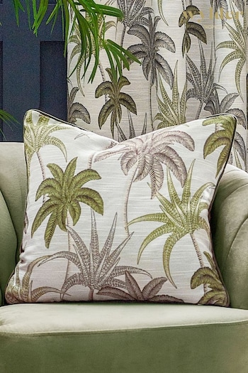 Wylder Tropics Green Galapagos Tropical Jacquard Cushion (650375) | £28
