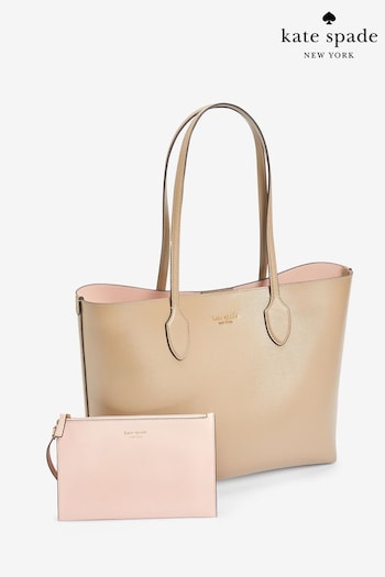 kate spade new york Large Natural Bleecker Saffiano Leather Tote Bag (650482) | £295