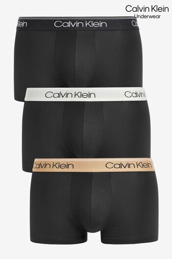 Calvin Klein Black Micro Stretch 3 Pack Low Rise Trunk (650484) | £44