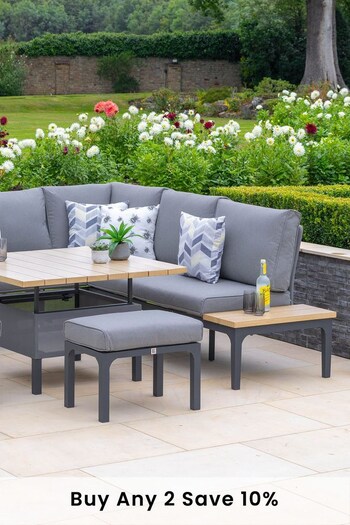 Leisuregrow Grey Garden Stockholm Opensided Modular Dining Set Table (650841) | £2,500