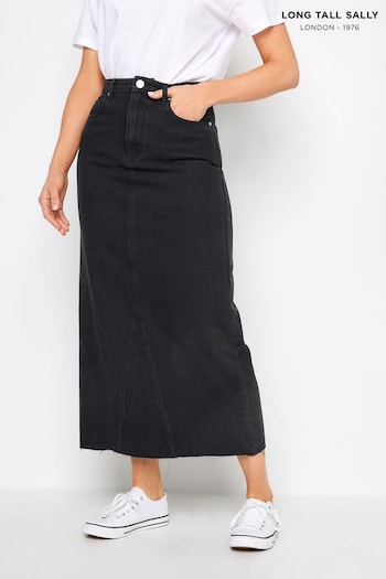 Long Tall Sally Black Denim Maxi Skirt (650922) | £38
