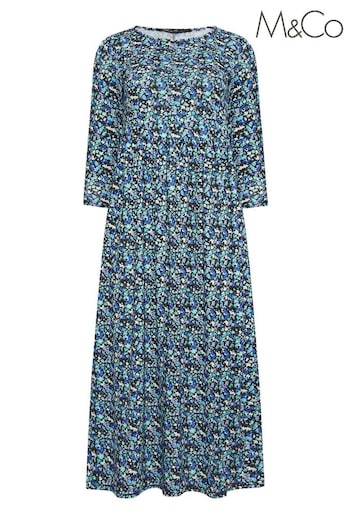 M&Co Blue Petite Pocket Maxi Dress (651042) | £34