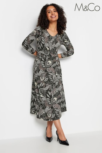 M&Co Brown Petite Twist Midaxi Dress (651190) | £34