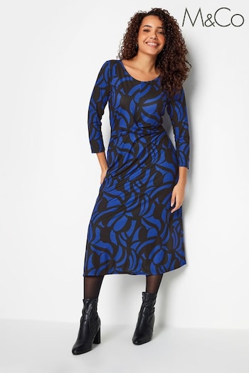 M&Co Black Twist Front Midaxi Dress (651253) | £34