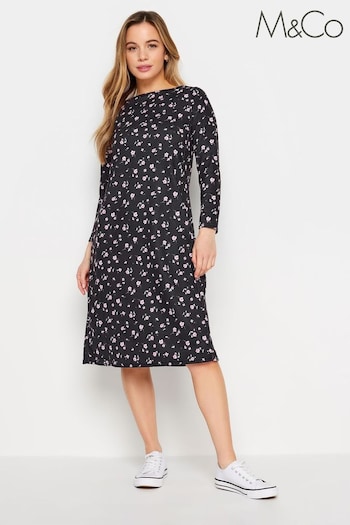 M&Co Black Petite Pocket Swing Dress (651274) | £34