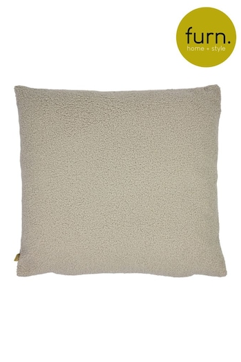 furn. Latte Beige Malham Teddy Borg Fleece Polyester Filled Cushion (651499) | £24