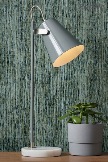 Pacific Grey Theia Task Table Lamp (651615) | £70