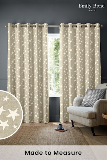 Emily Bond Natural St Maws Made to Measure Curtains (651658) | £91