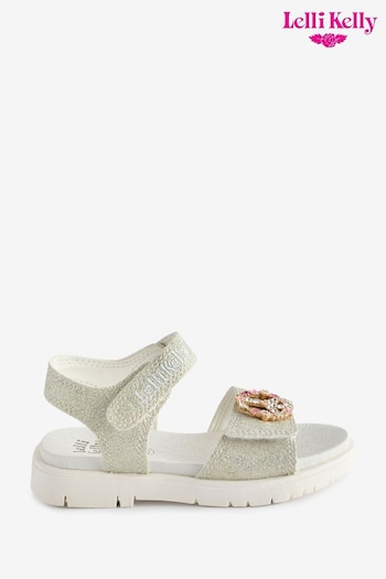 Lelly Kelly Sparkle Peace White Sandals outdry (652021) | £45