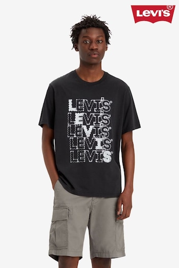Levi's® Zigzag Headline GD Caviar Short Sleeve Relaxed Fit T-Shirt (652477) | £30