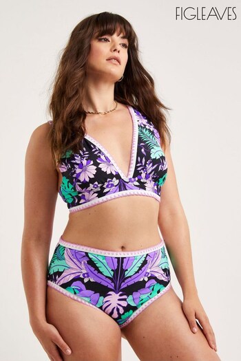Figleaves Frida Purple High Waist Bikini Briefs (652498) | £21