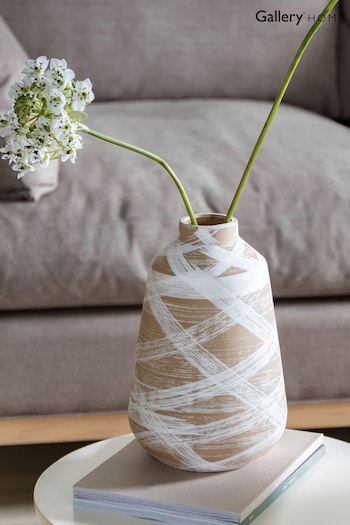 Gallery Home White Large Reactive Palo Vase (652553) | £36