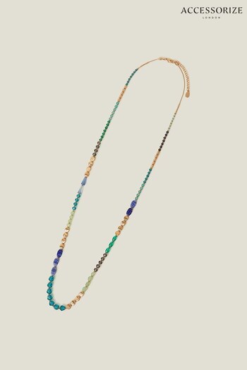 Accessorize Blue Long Beaded Necklace (652701) | £16