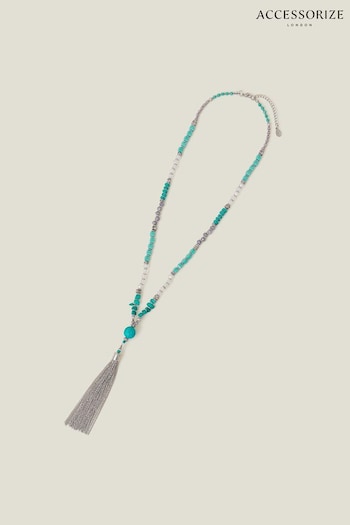 Accessorize Blue Long Tassel Necklace (652764) | £20