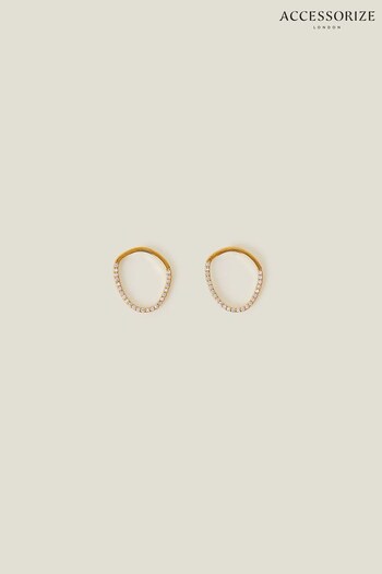 Accessorize 14ct Gold-Plated Pebble Stud Earrings (652828) | £16