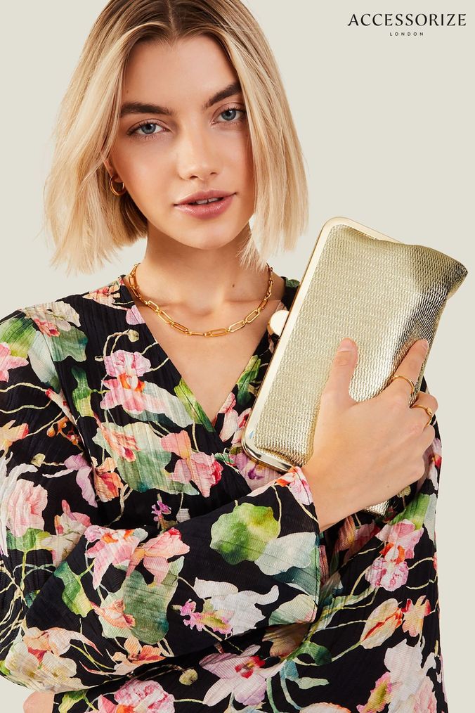 Women s Gold Clutch Bags Rose Gold Clutch Bags Next UK