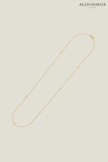 Accessorize 14ct Gold-Plated Pearl Station Necklace (652860) | £22