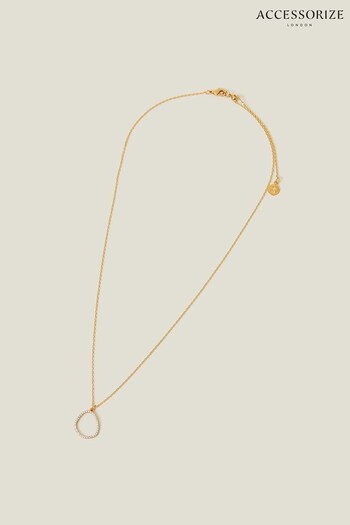 Accessorize 14ct Gold-Plated Sparkle Pebble Necklace (652906) | £18