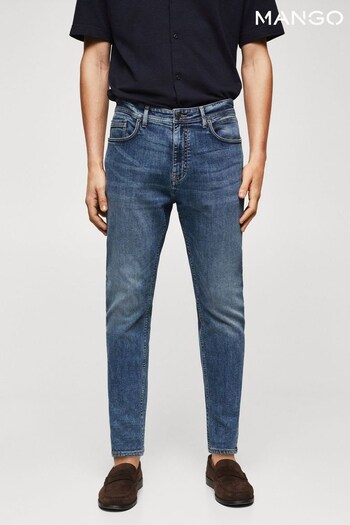 Mango Blue Tom Tapered Fit sleeveless Jeans (653010) | £50