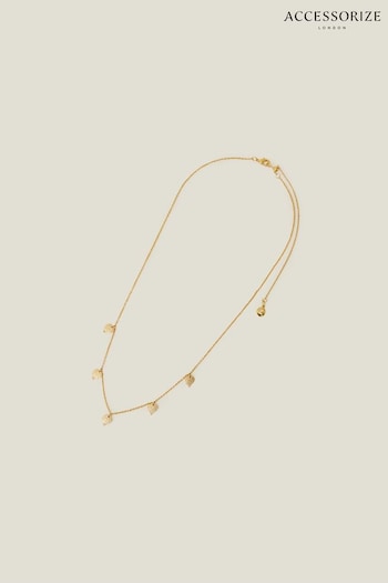 Accessorize 14ct Gold-Plated Station Bobble Charm Necklace (653032) | £20