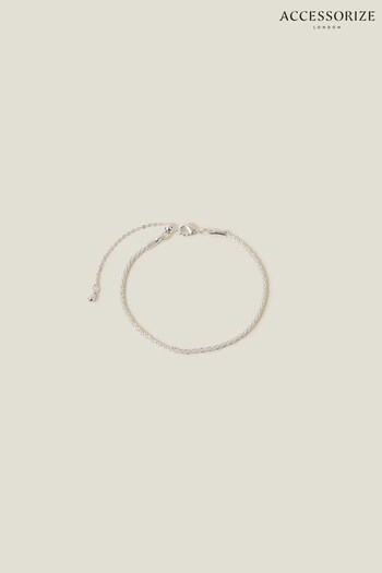 Accessorize Sterling Silver-Plated Sparkle Pop Chain Bracelet (653102) | £14