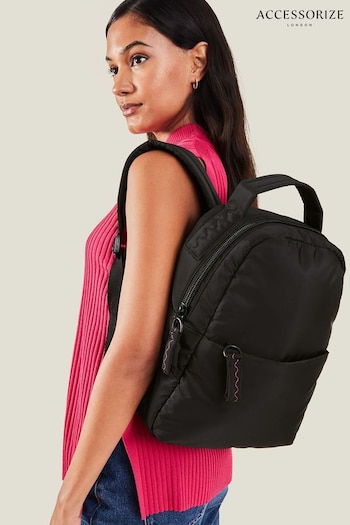 Accessorize Classic Nylon Black Backpack (653163) | £32