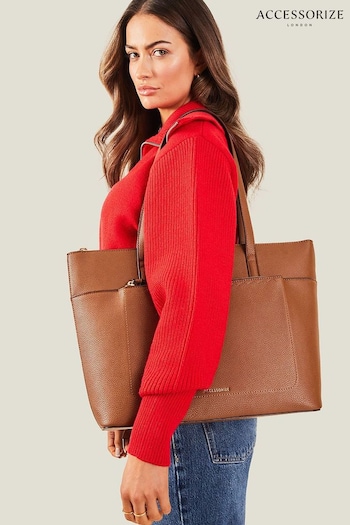 Accessorize Front Pocket Brown Tote Bag (653230) | £35