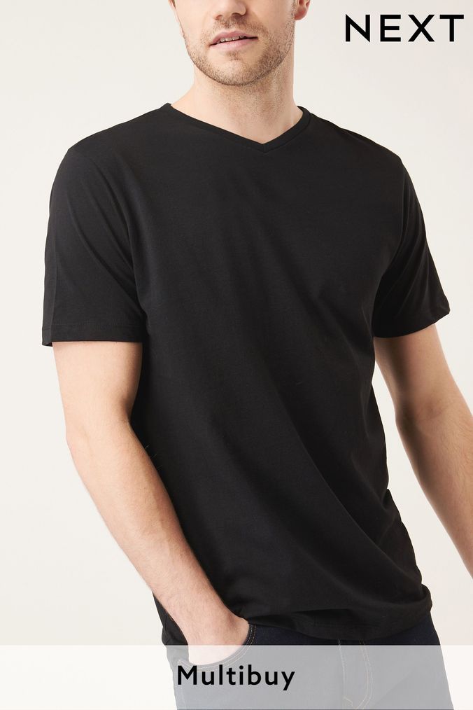 Men s V Neck T Shirts Deep V Neck T Shirts Next UK