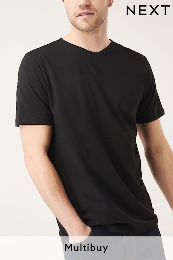 Black Essential V-Neck T-Shirt (653439) | £8