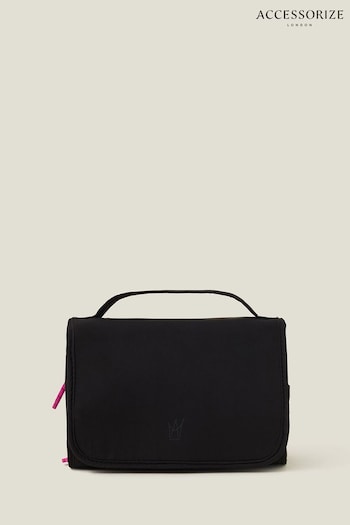 Accessorize Black Travel Hanging Washbag in Recycled Nylon (653586) | £20