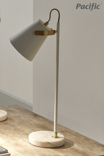 Pacific White Theia Task Table Lamp (653597) | £70