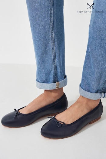 Crew Clothing over Company Blue Leather Pumps (653766) | £65
