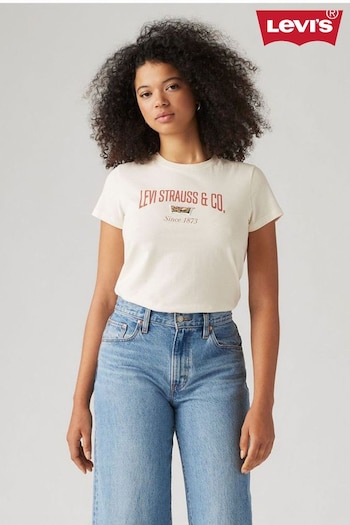 Levi's® Egret The Perfect 100% Cotton T-Shirt (653929) | £30