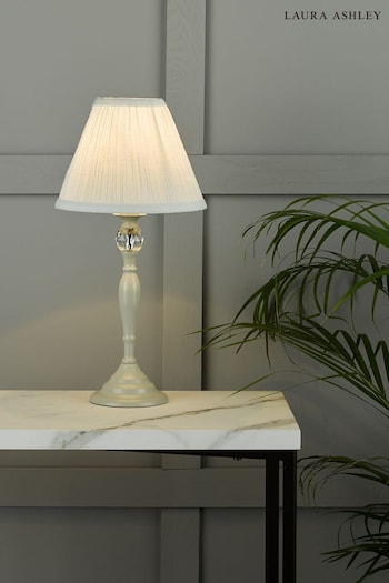 Laura Ashley Grey Ellis Satin Painted Spindle Table Lamp (654117) | £42