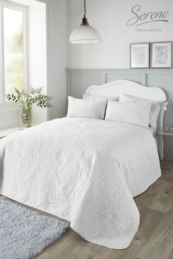 Serene White Luana Bedspread (654157) | £40