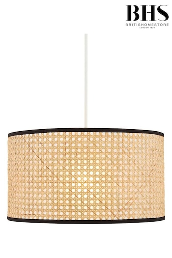 BHS Natural Cane Cylinder Easy Fit Shade (654195) | £49