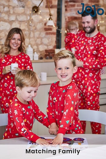 JoJo Maman Bébé Red Mens Christmas Pyjama Set (654272) | £39.50