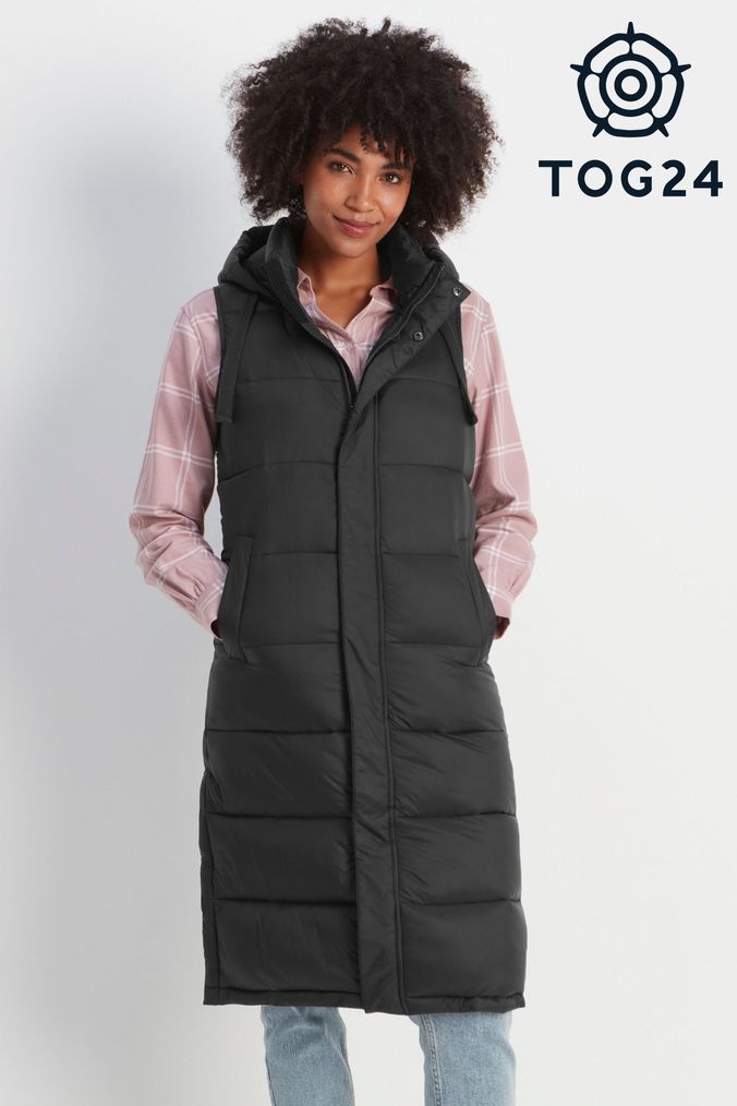 Ladies long length gilet top