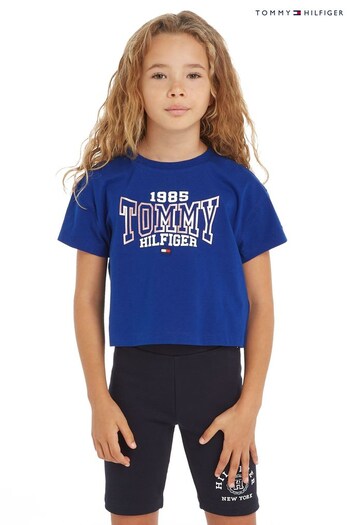 Tommy Hilfiger Girls Blue Tommy 1985 Varsity T-Shirt (654574) | £25 - £30